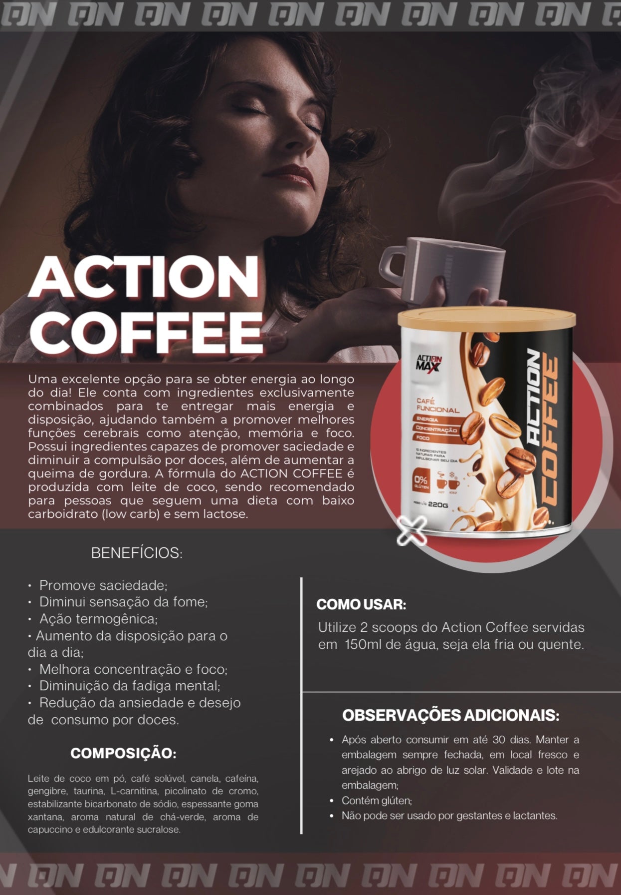 ACTION COFFEE + CREATINA