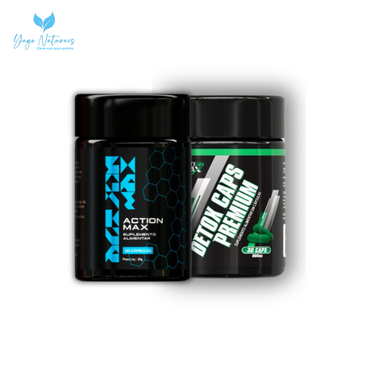 ACTION MAX AZUL + DETOX CAPS PREMIUM -COMBO